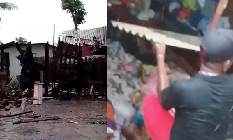 Jovem é atingido por árvore durante chuva intensa em Parintins; confira o vídeo