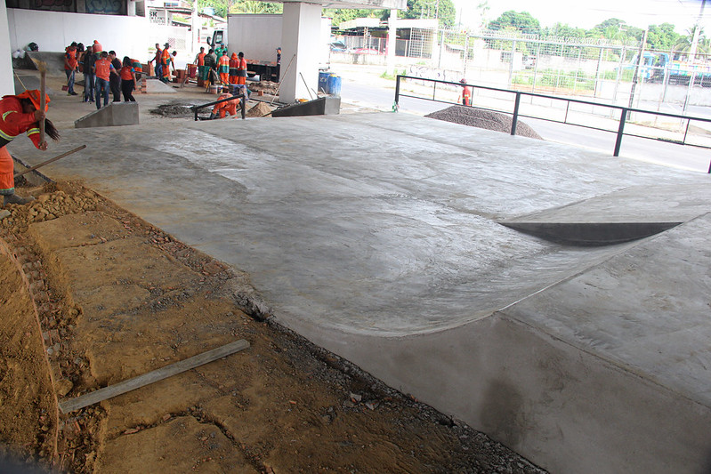 Nova pista de skate é construída pela Prefeitura de Manaus embaixo do viaduto do Manoa, na zona Norte