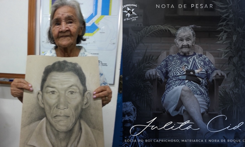 Julita Cid, sócia do Boi Caprichoso, falece aos 99 anos.