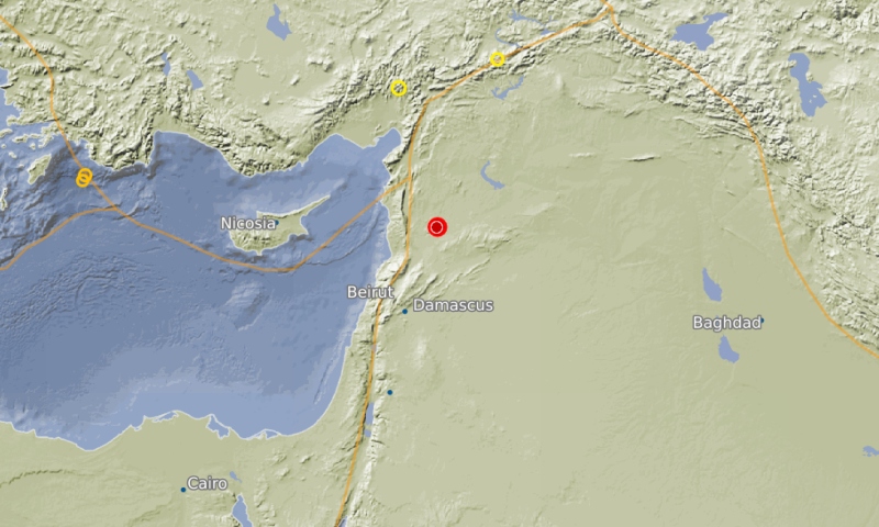 Sismo abala a Síria e é percebido na Jordânia e no Líbano