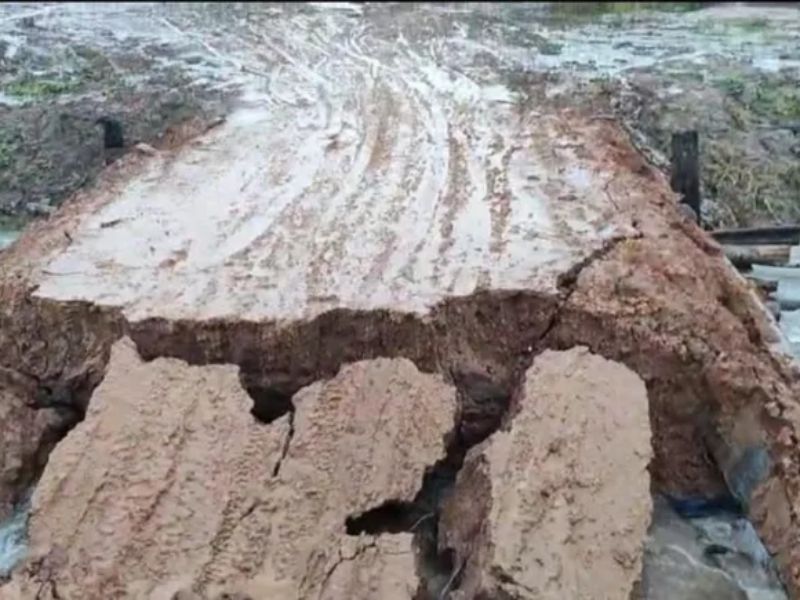 VÍDEO: Estrutura de ponte desmorona devido a chuvas intensas em Anori, Amazonas