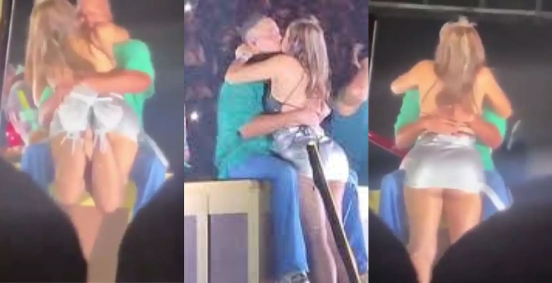 Traição ao vivo: Influenciadora beija cantor preferido e marido solicita divórcio; assista ao vídeo