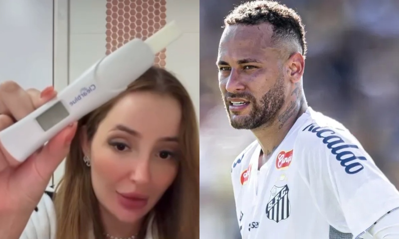 ‘Ruiva do trabalho’ envolvida em festa com Neymar realiza teste de farmácia e anuncia gravidez; assista aos vídeos